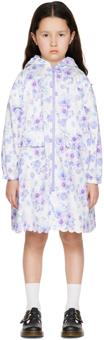 ANNA SUI MINI Kids White & Purple Floral Jacket
