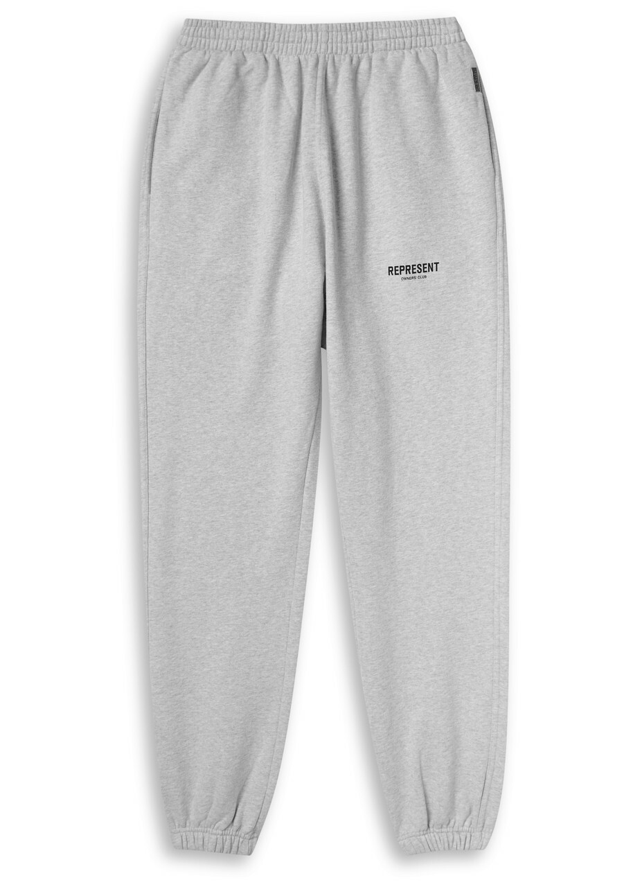 Represent Owners Club Logo-print Cotton Sweatpants Grey