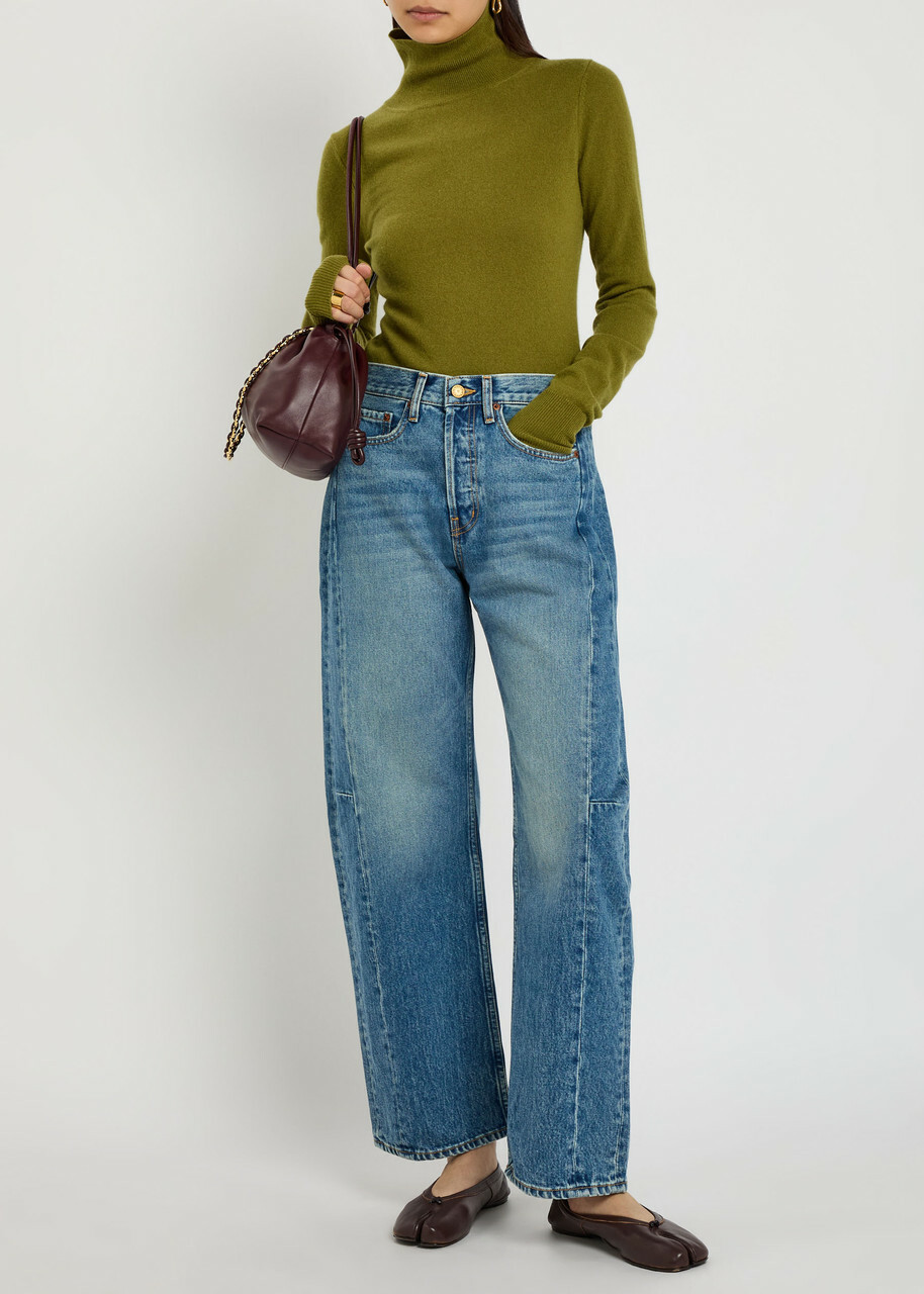 B Sides Slim Lasso Structured Barrel-leg Jeans Indigo