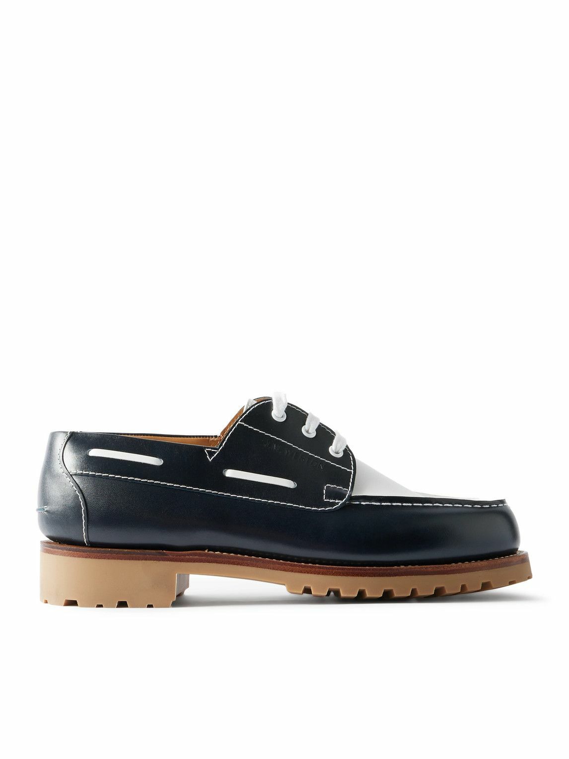 J.M. Weston 書籍本　D Van Cauwelaert Men's Perforated Savile Oxford Black Leather – J.M. Weston