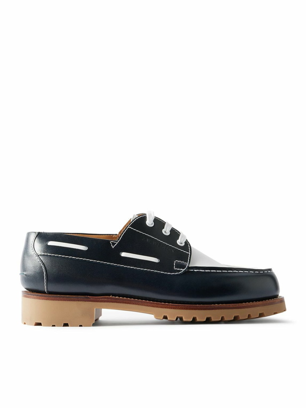 Photo: J.M. Weston - Two-Tone Leather Derby Shoes - Blue