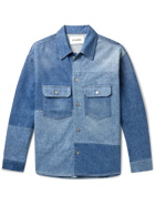 FRAME - Patchwork Denim Shirt - Blue