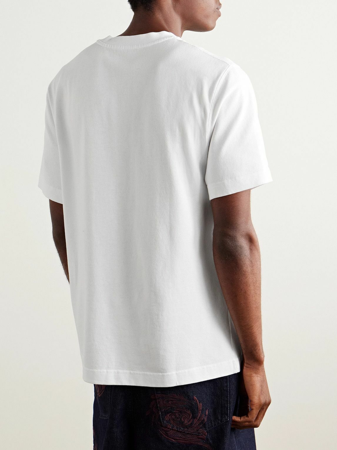 Jacquemus - Logo-Embroidered Cotton-Jersey T-Shirt - White Jacquemus