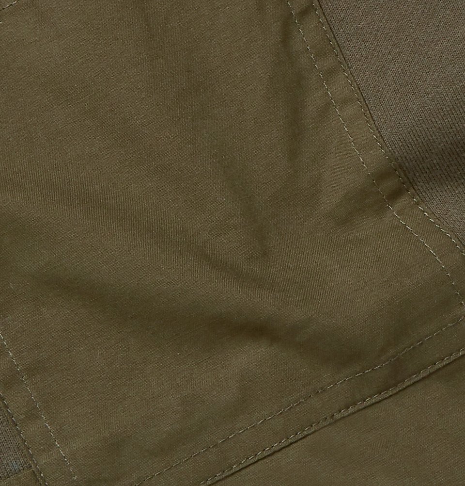 Craig Green - Poplin-Panelled Cotton-Blend Jersey Zip-Up Hoodie - Men - Green