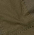Craig Green - Poplin-Panelled Cotton-Blend Jersey Zip-Up Hoodie - Men - Green