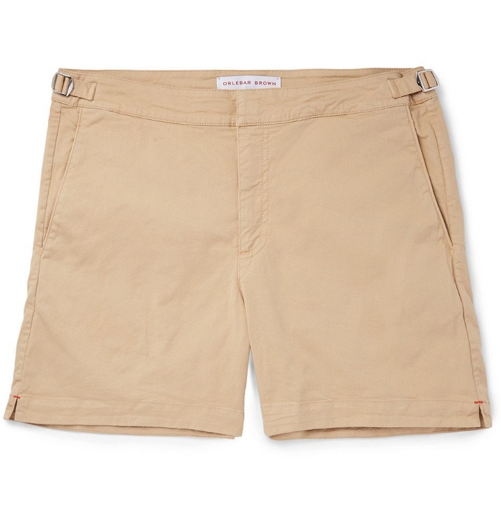 Photo: Orlebar Brown - Bulldog Slim-Fit Stretch-Cotton Twill Shorts - Men - Beige