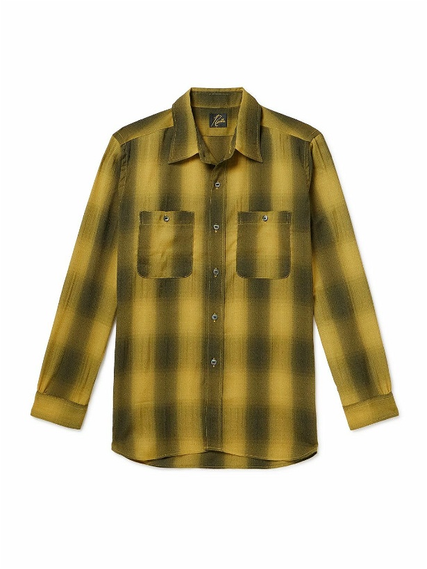 Photo: Needles - Checked Crepe Shirt - Yellow