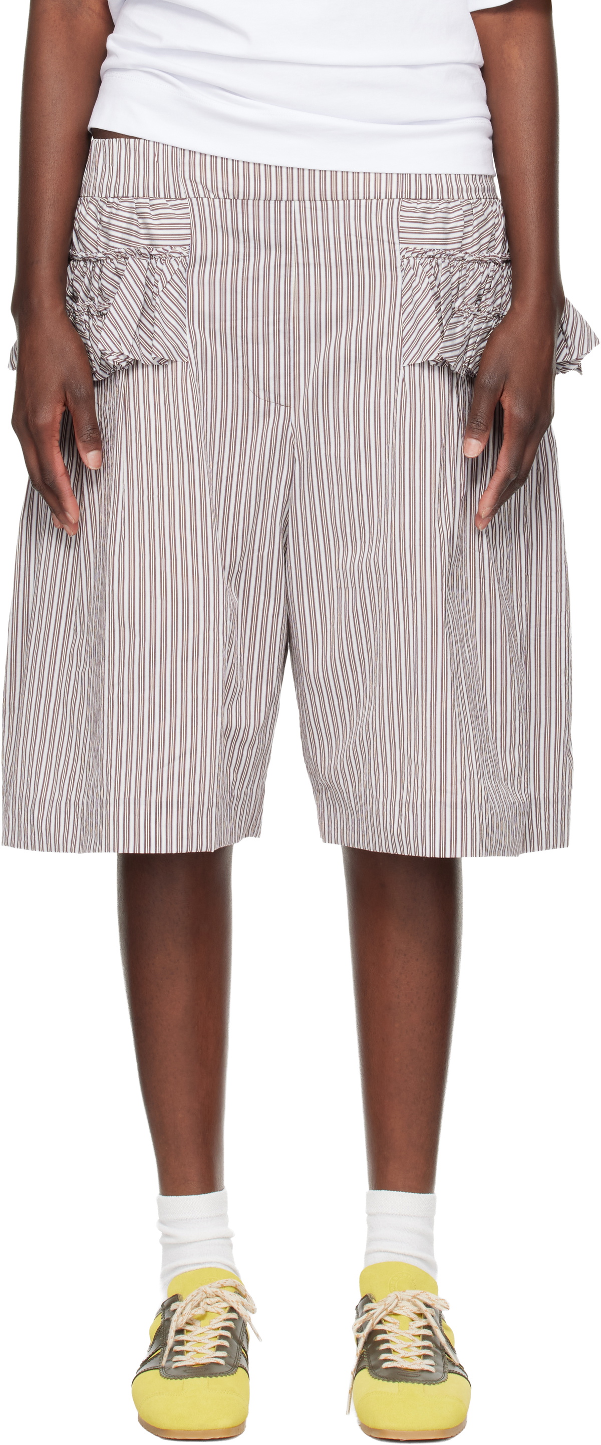 Dries Van Noten Multicolor Ruffled Shorts