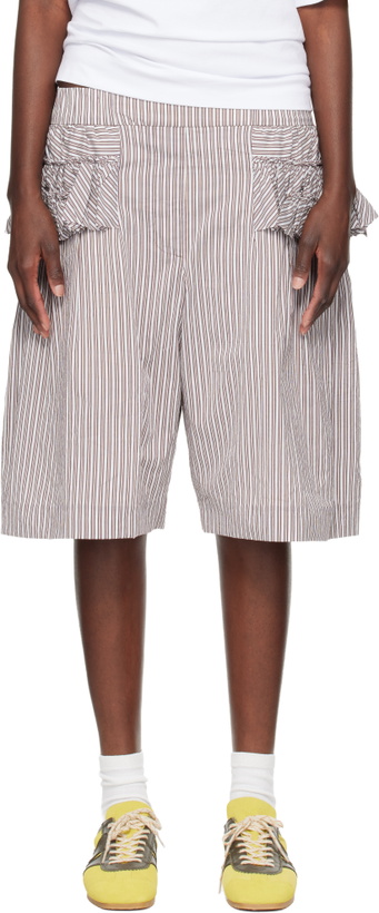 Photo: Dries Van Noten Multicolor Ruffled Shorts