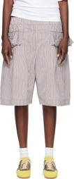 Dries Van Noten Multicolor Ruffled Shorts
