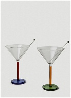 Piano Set of Two Cocktail Glasses in Multicolour
