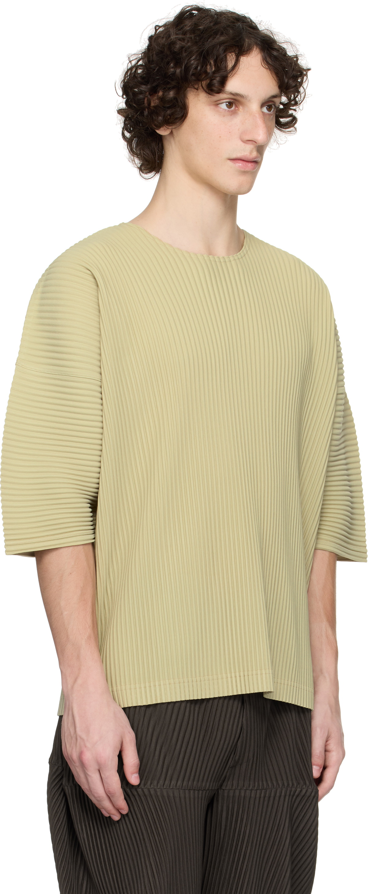 HOMME PLISSÉ ISSEY MIYAKE Green Monthly Color May T-shirt Homme 