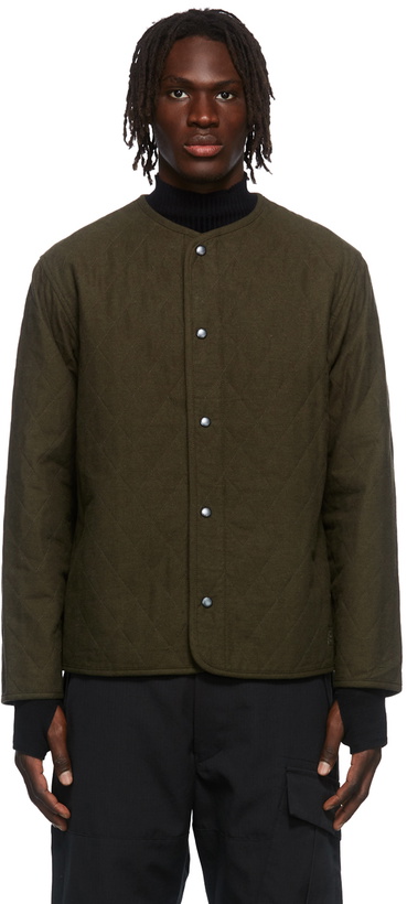 Photo: Snow Peak Khaki Quilted Flannel Cardigan