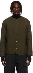 Snow Peak Khaki Quilted Flannel Cardigan