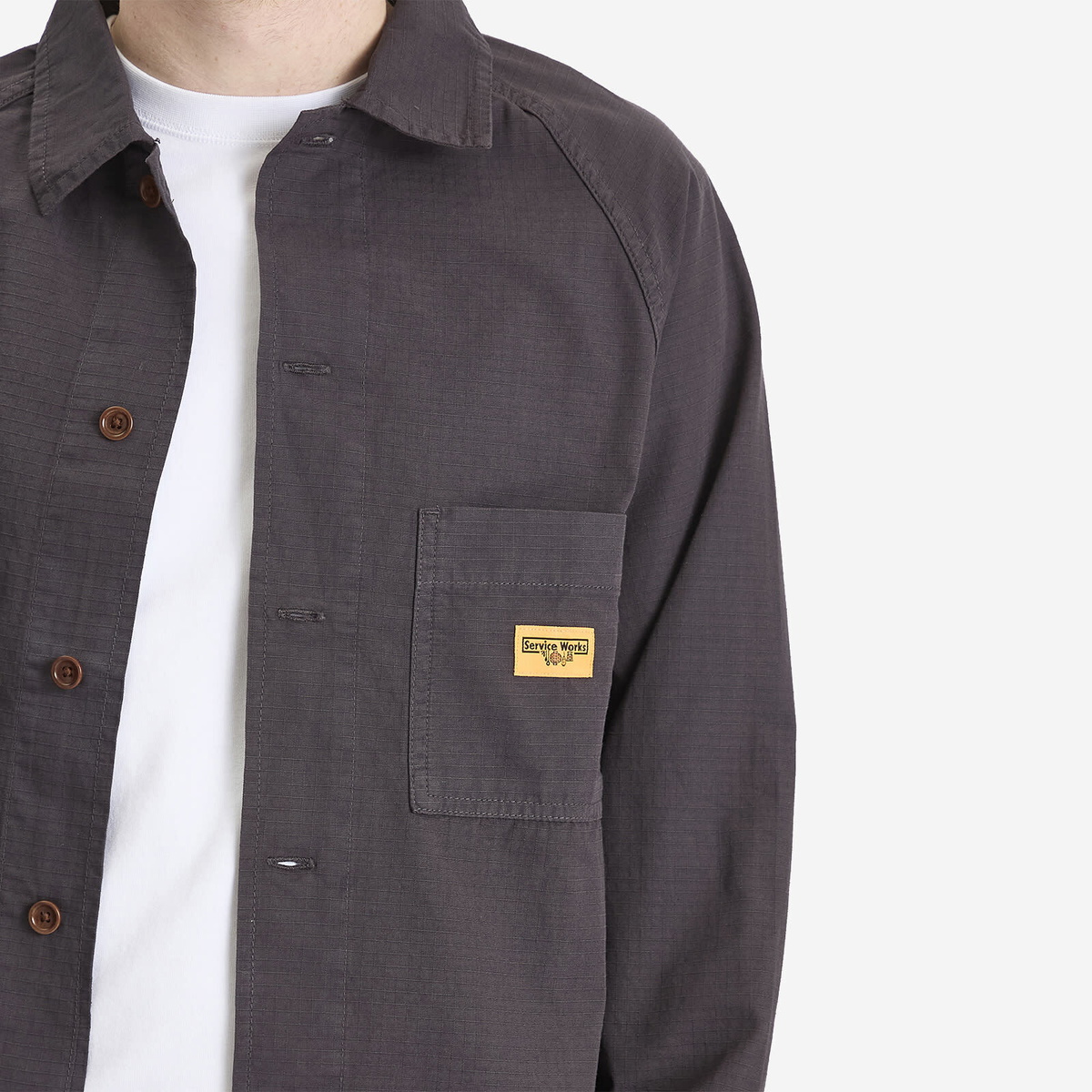 Service Works Men's Ripstop Foh Jacket in Washed Black
