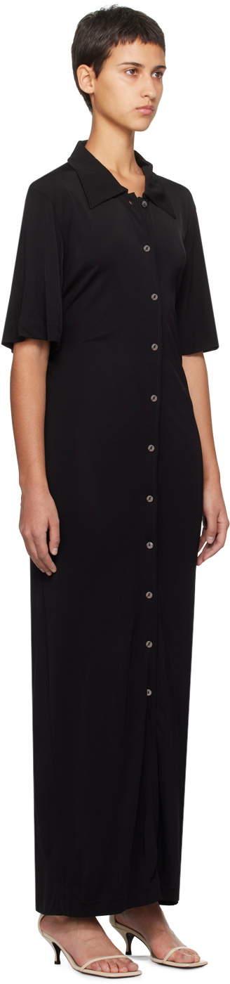BITE Black Naked Back Maxi Dress
