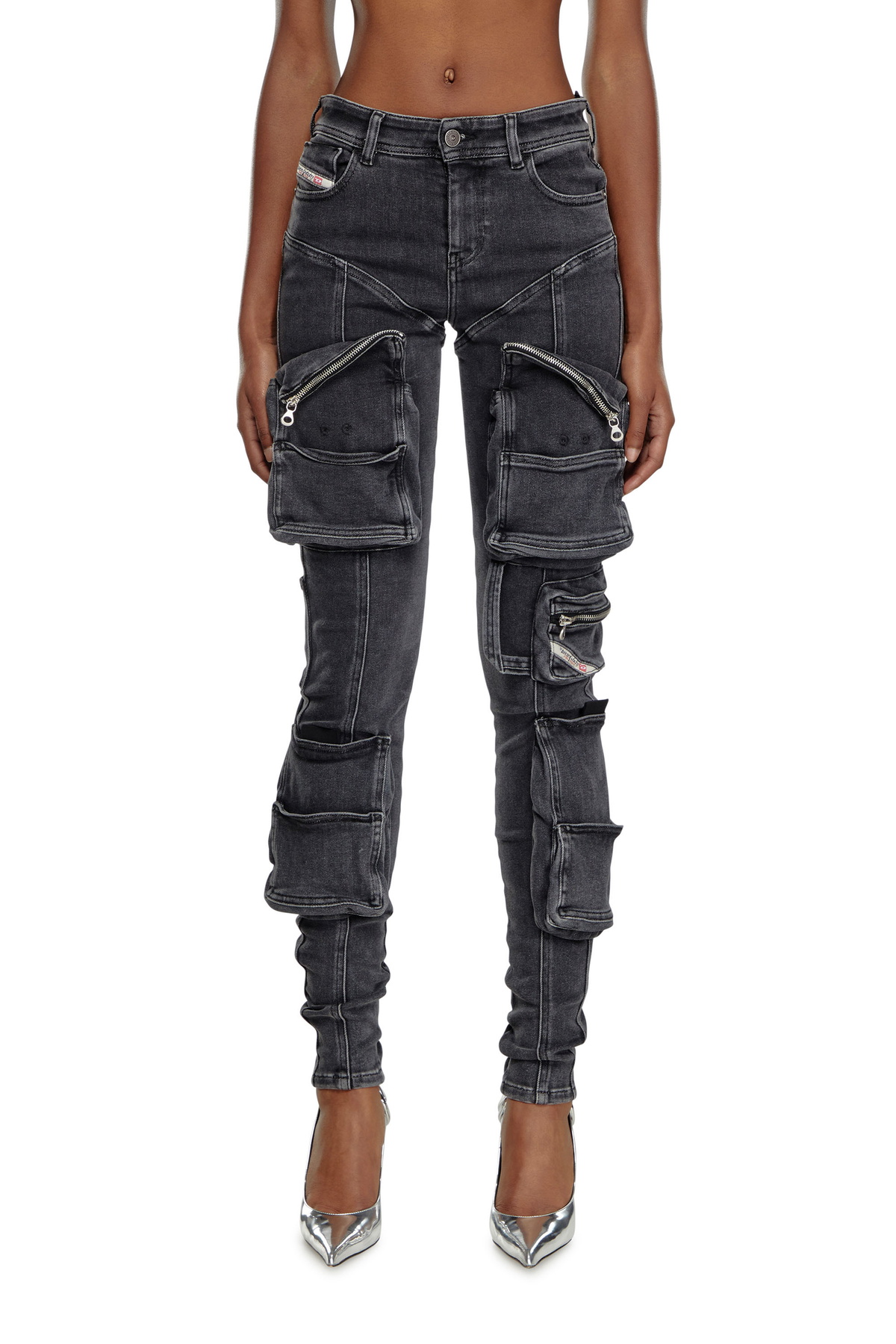 Diesel Skinny Jeans - 1984 Slandy-High - Jeans Womens in Black Diesel