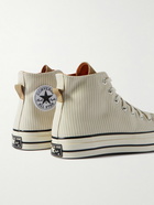 Converse - Chuck 70 Striped Canvas High-Top Sneakers - White