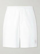 Brunello Cucinelli - Straight-Leg Logo-Embroidered Cotton-Jersey Tennis Shorts - White