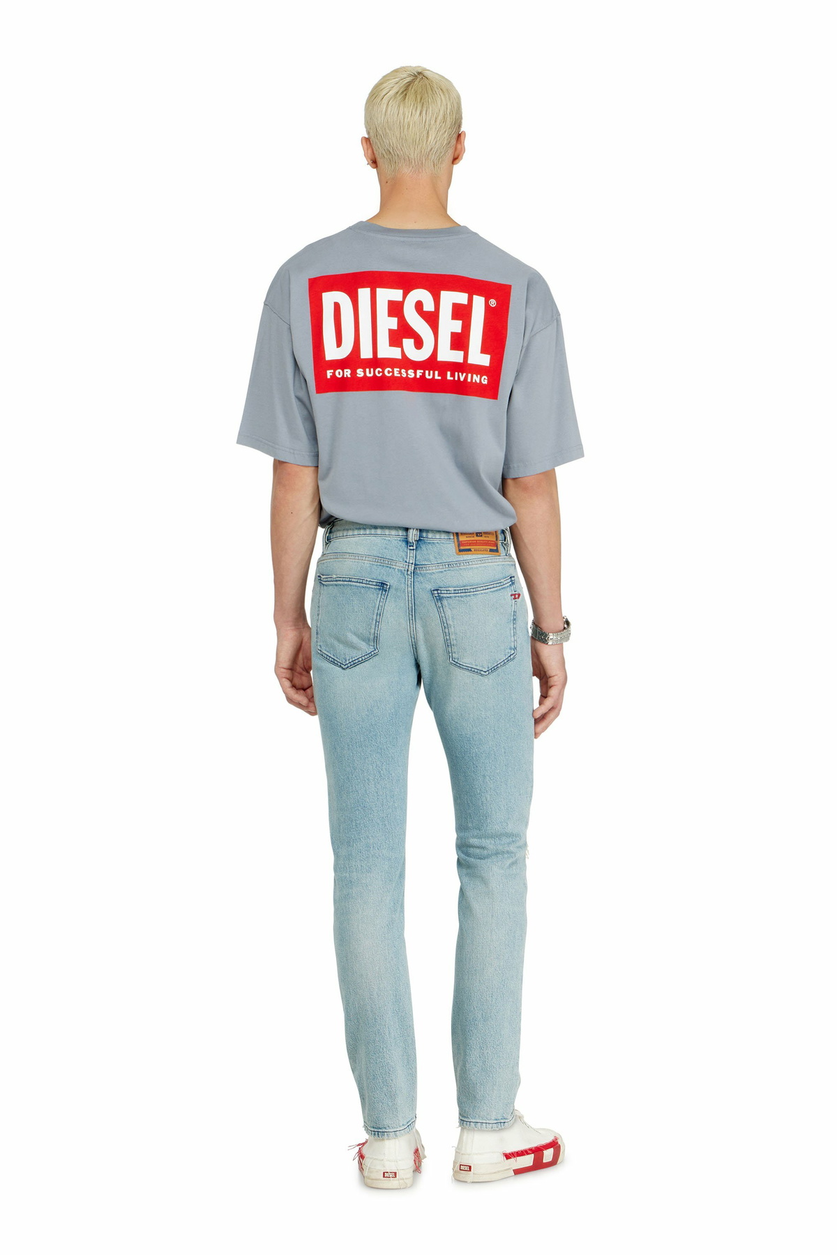 Diesel Slim Jeans Regular Waist 2019 D-Strukt - Jeans Mens in Blue