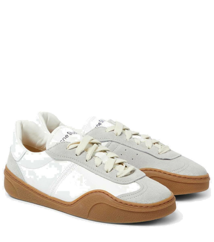 Photo: Acne Studios Suede-trimmed leather sneakers