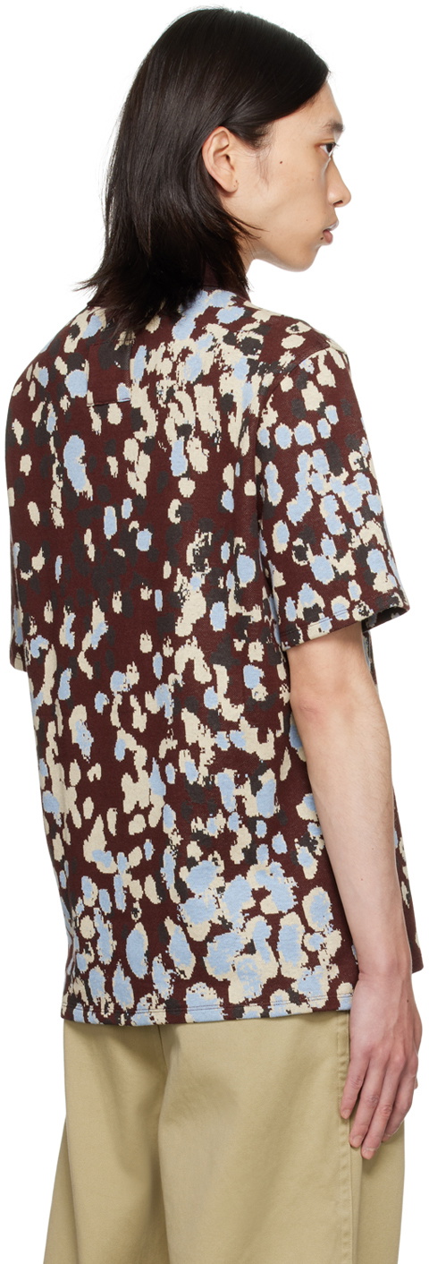Lanvin Burgundy Jacquard Polo