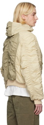 Thug Club Beige Double Flying Bio Bomber Jacket
