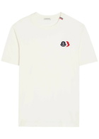 Moncler Logo-appliquéd Cotton T-shirt White