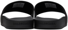 Balenciaga Black BB Pool Slides