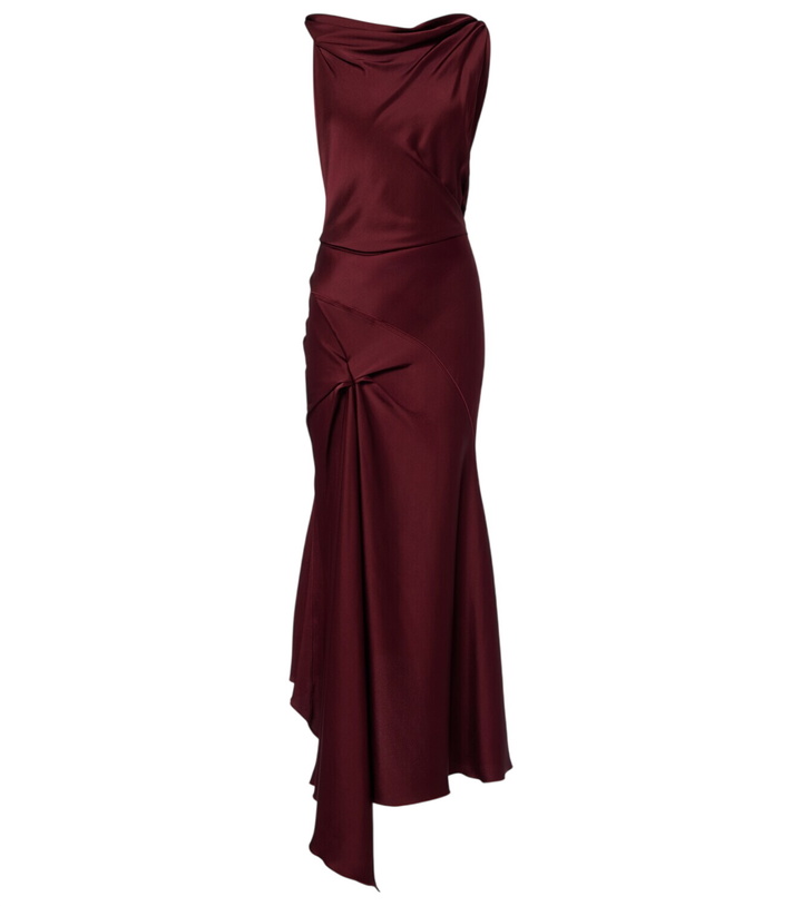 Photo: Victoria Beckham Posy draped satin midi dress