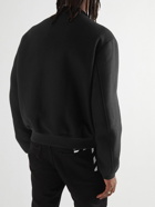 Off-White - Appliquéd Wool-Blend Felt Varsity Jacket - Black