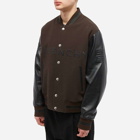 Givenchy Men's 4G Sleeves Varsity Jacket in Dark Brown/Black