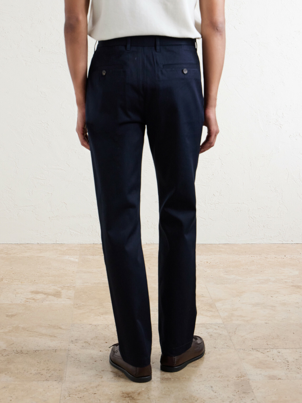 Mr P. - Samuel Straight-Leg Organic Cotton Chinos - Blue