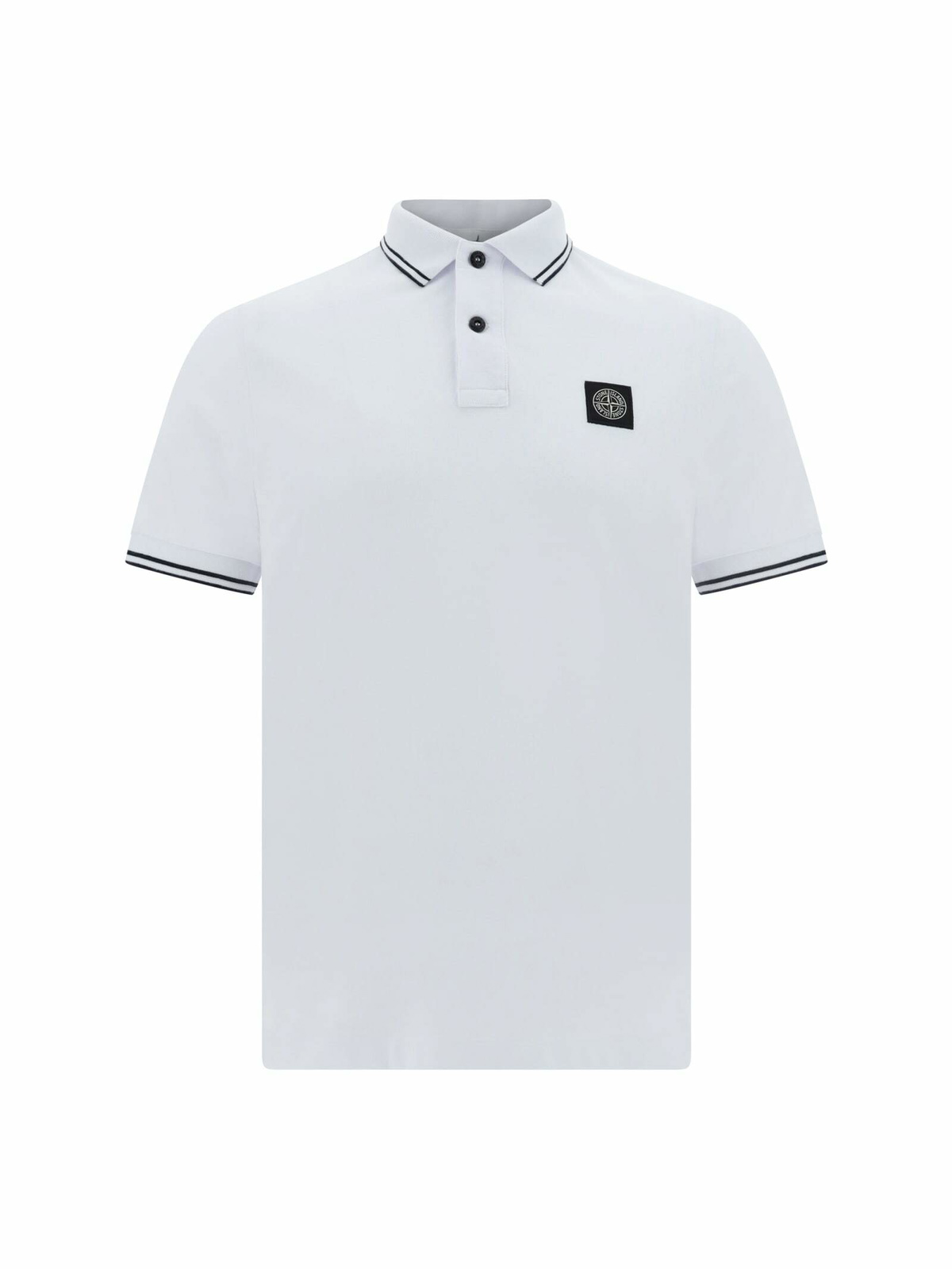 Stone Island Men's Soft Cotton Long Sleeve Knitted Polo Stone Island Men's Soft Cotton Long Sleeve Knitted Polo