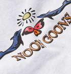 Noon Goons - Printed Fleece-Back Cotton-Jersey Hoodie - Gray