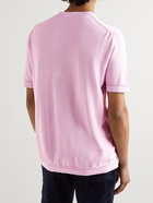 Mr P. - Slim-Fit Knitted Organic Cotton T-Shirt - Pink