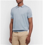 Handvaerk - Mercerised Pima Cotton-Jersey Polo Shirt - Blue