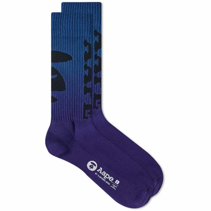 Photo: Men's AAPE Tie Dye Sock in Purple
