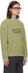 Maison Kitsuné Green Handwriting Sweater