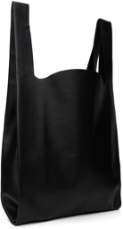 Maison Margiela Black Leather Flat Shopping Tote