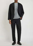 Vowels Tapered-leg Wool-blend Trousers Black