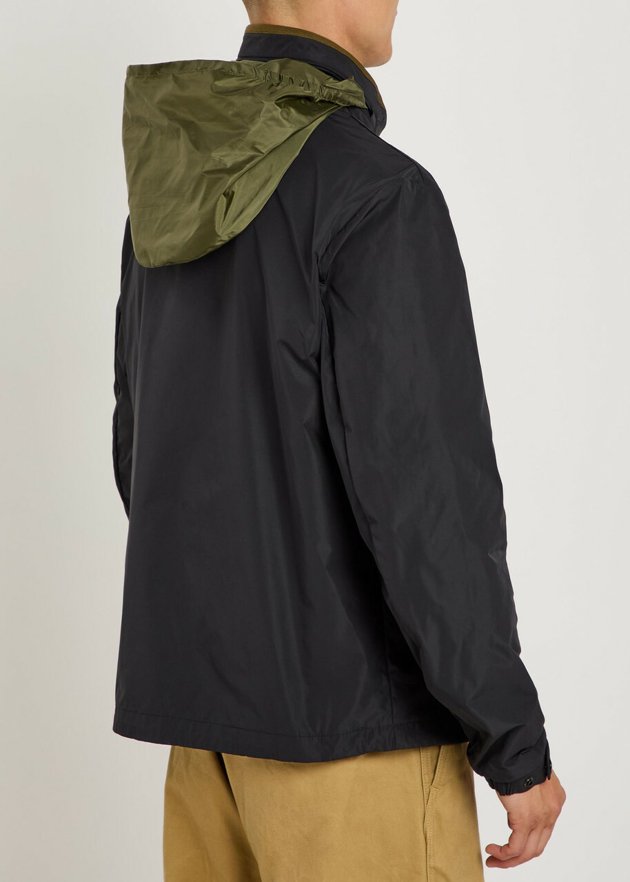 Moncler Sayan Hooded Shell Jacket Black