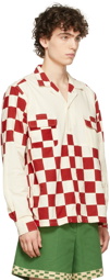 Bode White & Red Check Racing Shirt