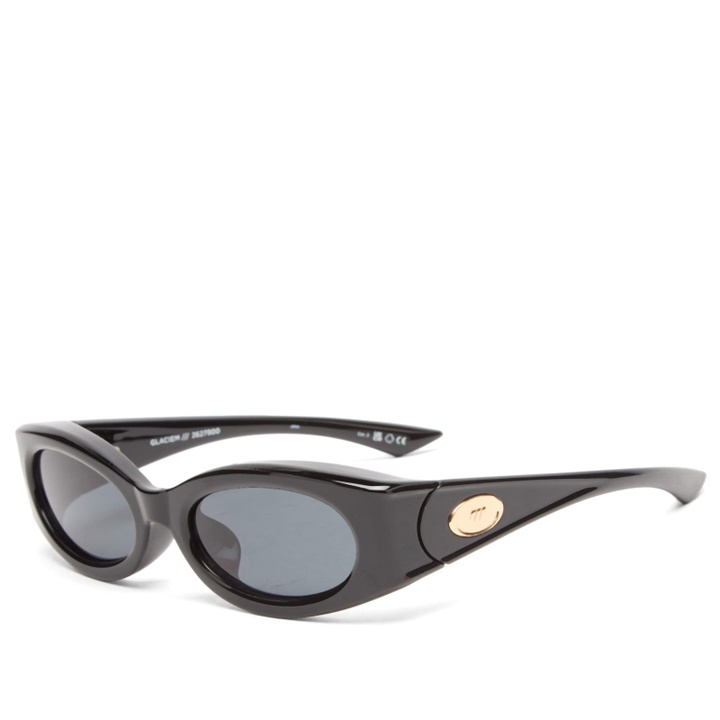 Photo: Le Specs Glaciem Sunglasses in Black/Smoke Mono 