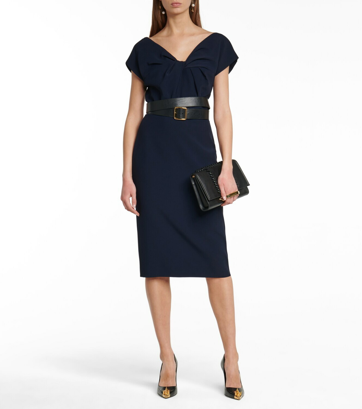 Alexander McQueen Crêpe midi dress Alexander McQueen