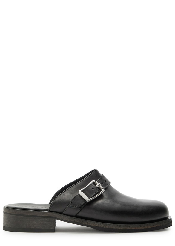 Photo: Our Legacy Camion Leather Mules Black