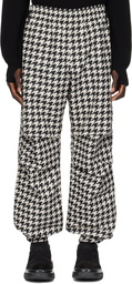 Burberry Black & White Houndstooth Trousers