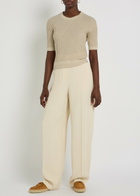 Tods Cropped Cotton-knit T-shirt Beige