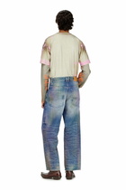 Diesel Relaxed Jeans High Waist 1982 D-Hakou, Colored, Button fly