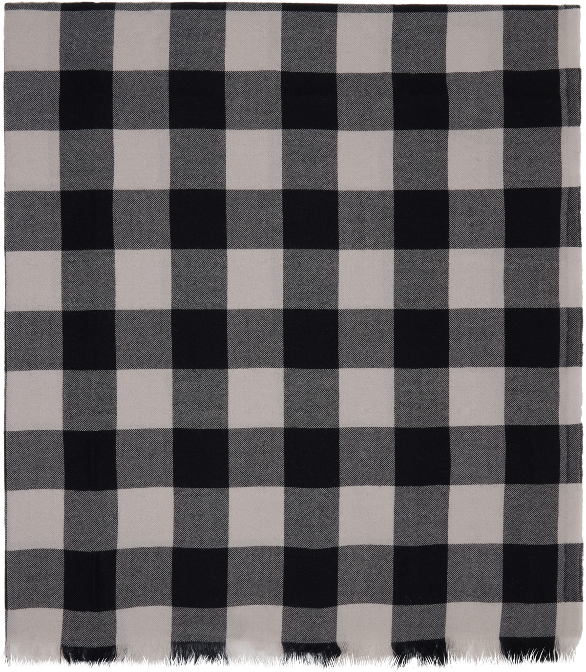 Rick Owens Black Concordians Jumbo Plaid Scarf